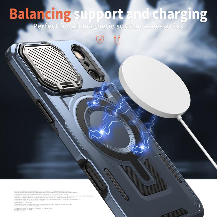 For iPhone 17 Pro Max Shield Frame Holder MagSafe Phone Case
