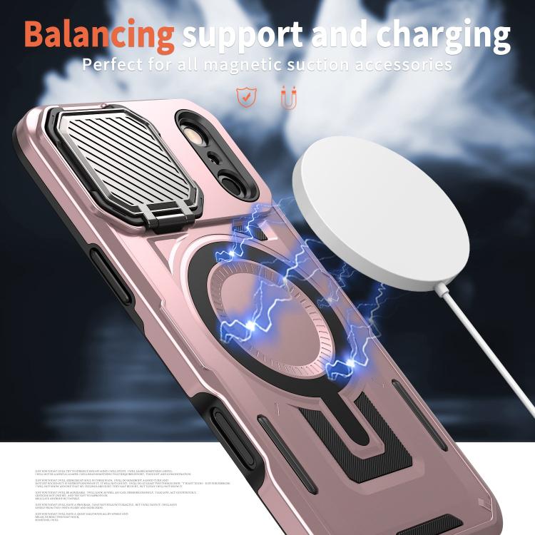 For iPhone 17 Pro Max Shield Frame Holder MagSafe Phone Case