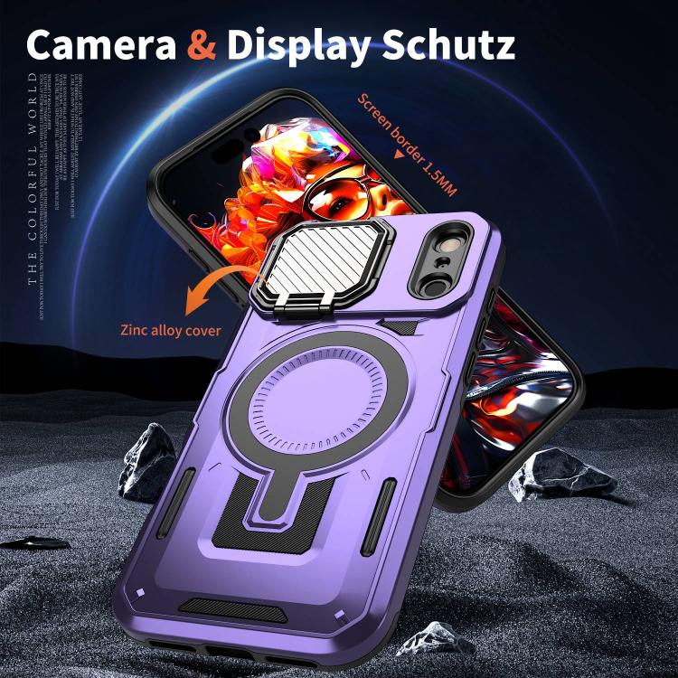For iPhone 17 Pro Max Shield Frame Holder MagSafe Phone Case