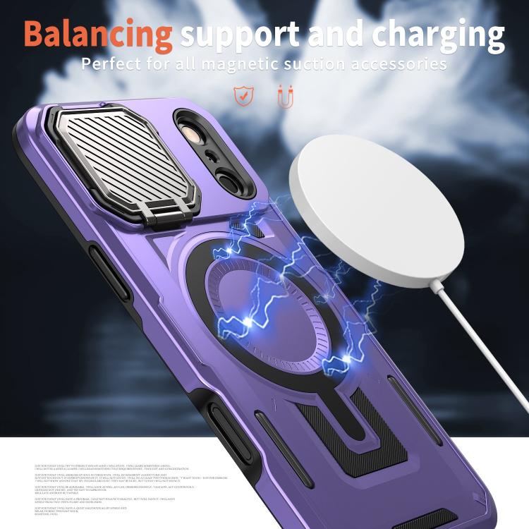 For iPhone 17 Pro Max Shield Frame Holder MagSafe Phone Case