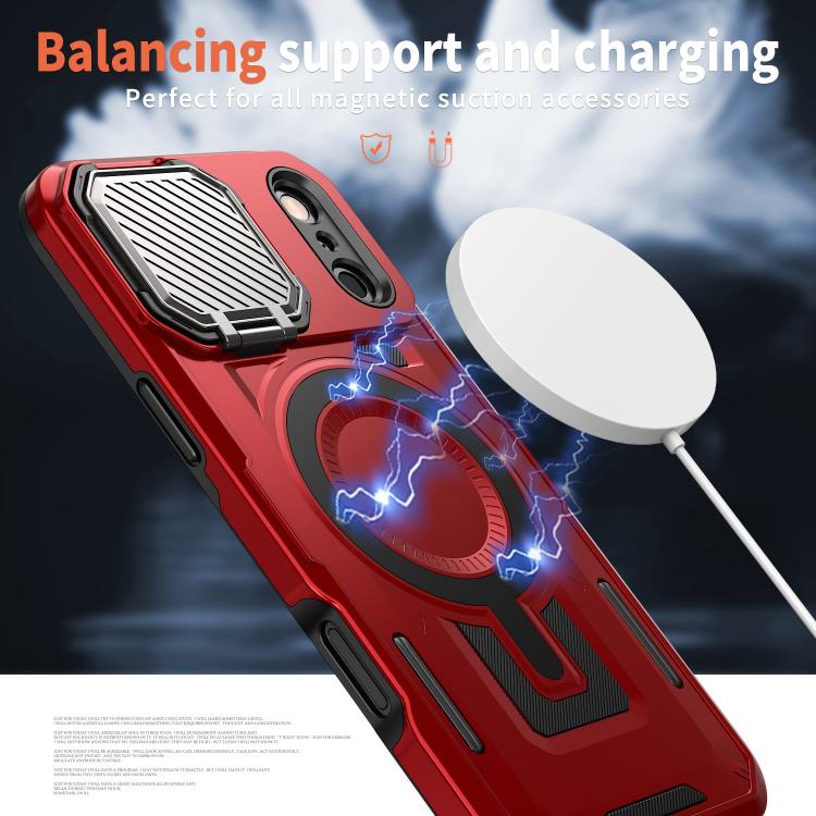 For iPhone 17 Pro Shield Frame Holder MagSafe Phone Case