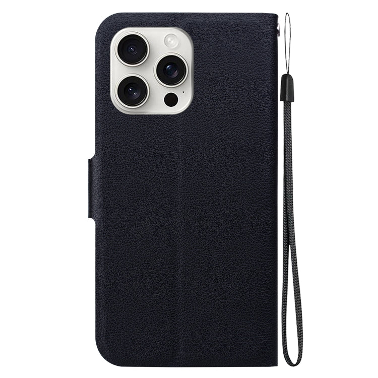 For iPhone 16 Pro Max Ultra-thin Voltage Magnetic Buckle Leather Phone Case