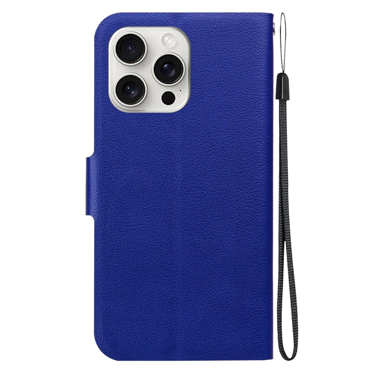 For iPhone 16 Pro Max Ultra-thin Voltage Magnetic Buckle Leather Phone Case