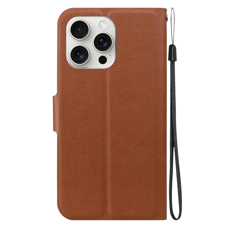 For iPhone 16 Pro Ultra-thin Voltage Magnetic Buckle Leather Phone Case