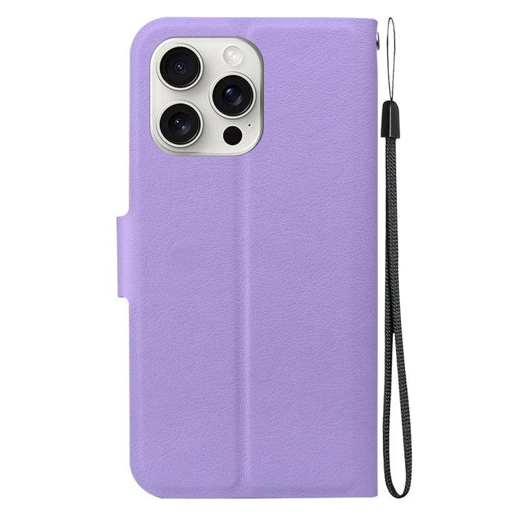For iPhone 16 Pro Ultra-thin Voltage Magnetic Buckle Leather Phone Case