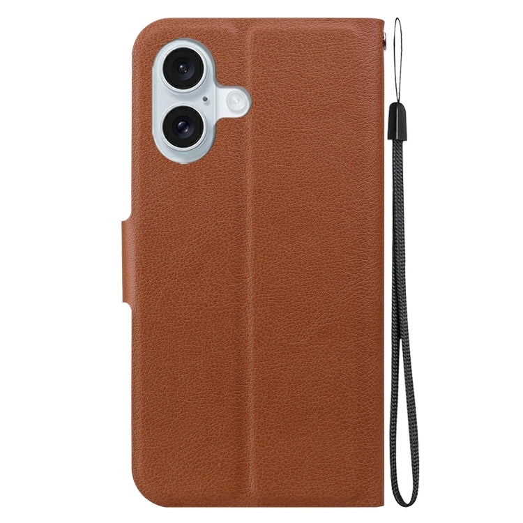 For iPhone 16 Plus Ultra-thin Voltage Magnetic Buckle Leather Phone Case