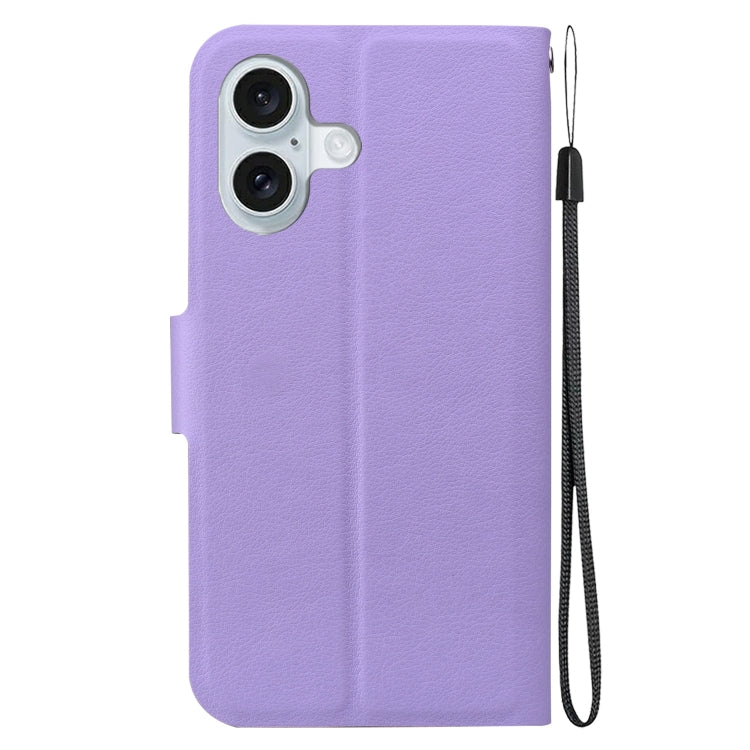 For iPhone 16 Plus Ultra-thin Voltage Magnetic Buckle Leather Phone Case