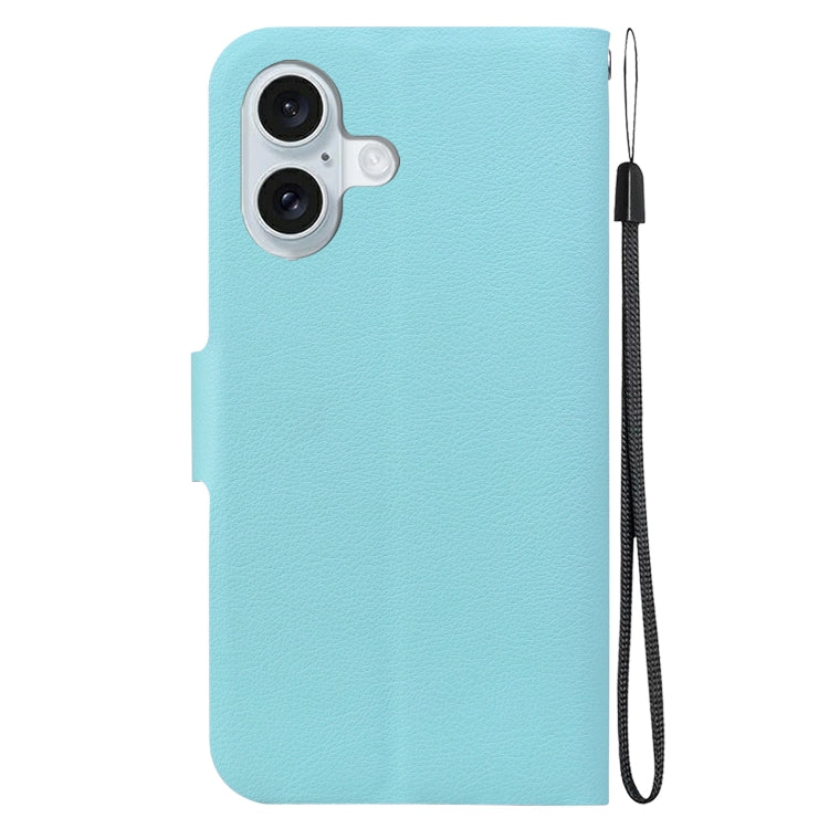For iPhone 16 Plus Ultra-thin Voltage Magnetic Buckle Leather Phone Case