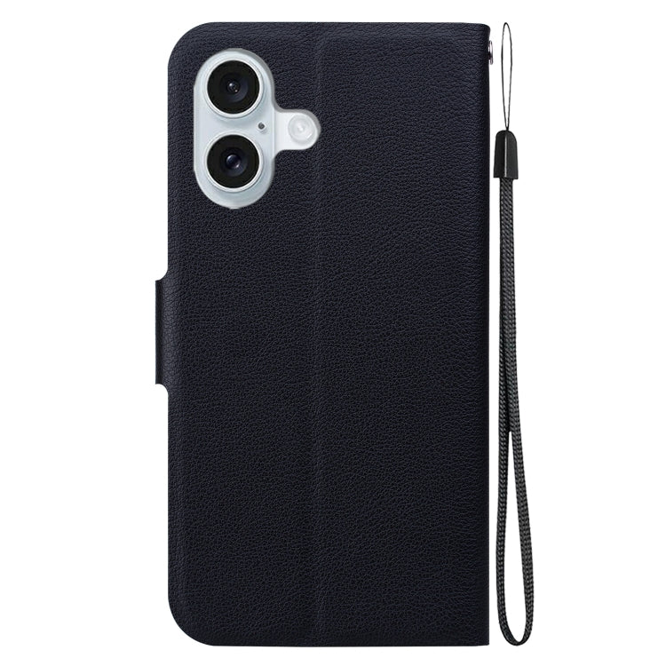 For iPhone 16 Plus Ultra-thin Voltage Magnetic Buckle Leather Phone Case