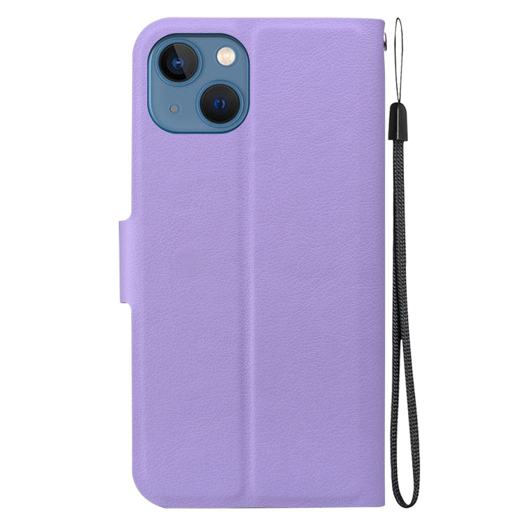 For iPhone 15 Plus Ultra-thin Voltage Magnetic Buckle Leather Phone Case