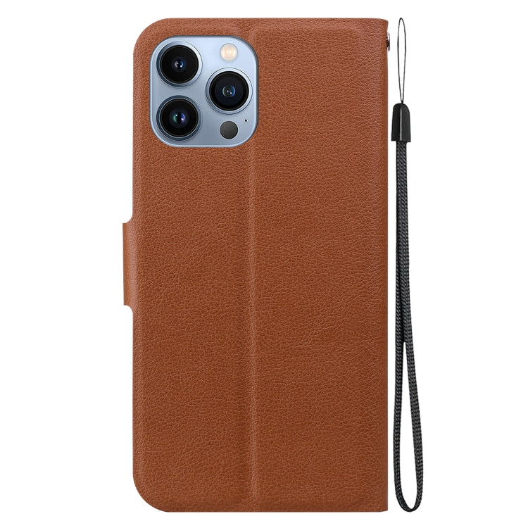 For iPhone 13 Pro Max Ultra-thin Voltage Magnetic Buckle Leather Phone Case