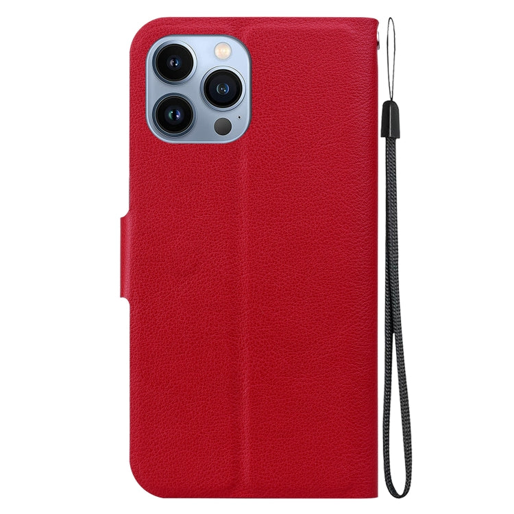 For iPhone 13 Pro Max Ultra-thin Voltage Magnetic Buckle Leather Phone Case