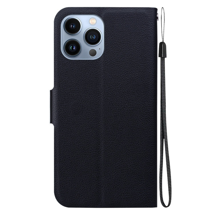 For iPhone 13 Pro Max Ultra-thin Voltage Magnetic Buckle Leather Phone Case