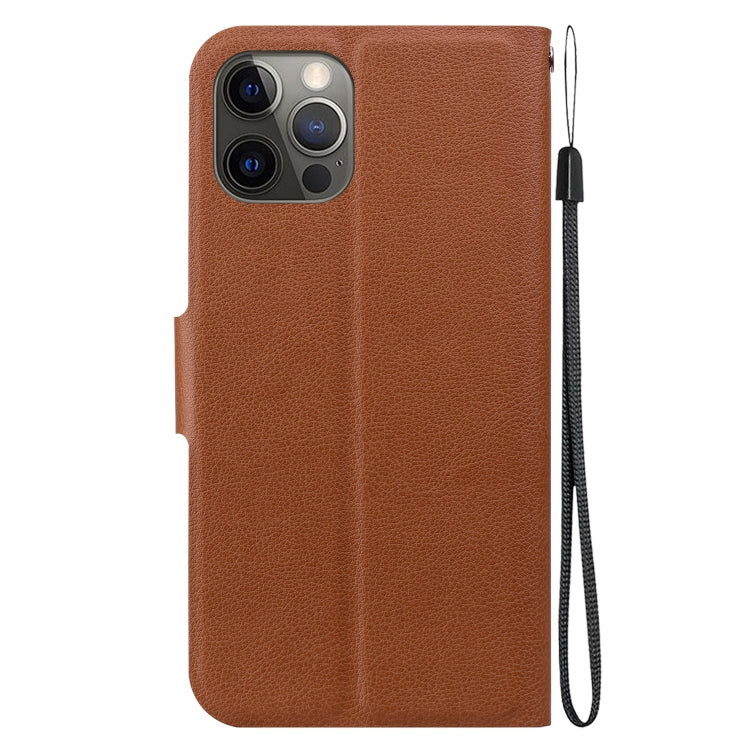 For iPhone 12 / 12 Pro Ultra-thin Voltage Magnetic Buckle Leather Phone Case