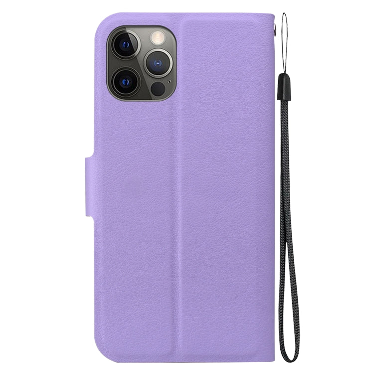 For iPhone 12 Pro Max Ultra-thin Voltage Magnetic Buckle Leather Phone Case
