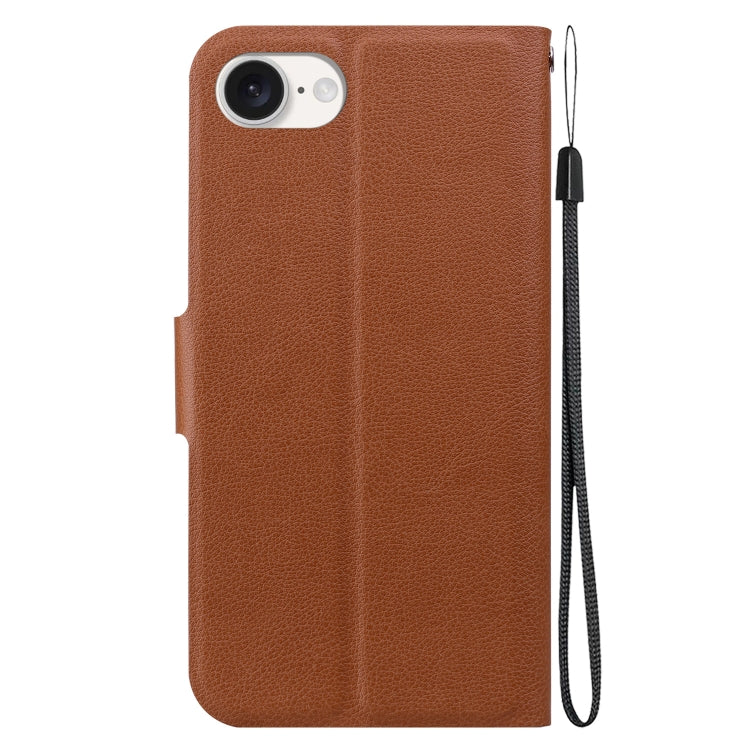 For iPhone 17e / 16e Ultra-thin Voltage Magnetic Buckle Leather Phone Case
