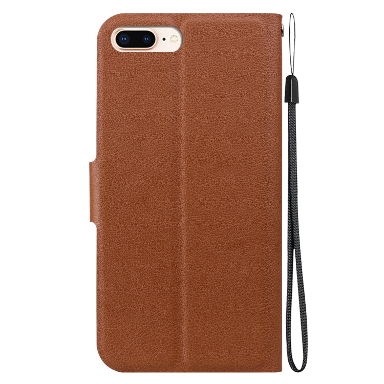 For iPhone 7 Plus / 8 Plus Ultra-thin Voltage Magnetic Buckle Leather Phone Case