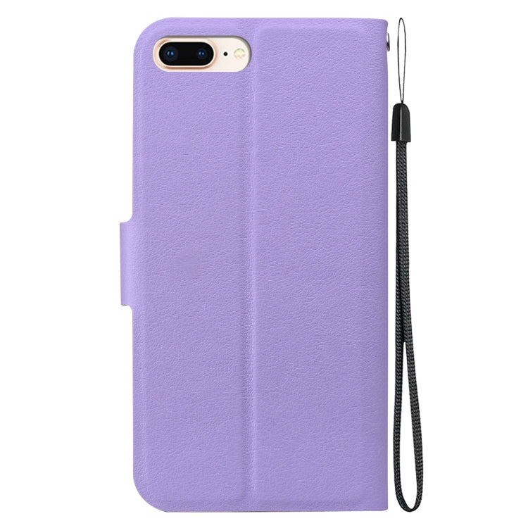 For iPhone 7 Plus / 8 Plus Ultra-thin Voltage Magnetic Buckle Leather Phone Case