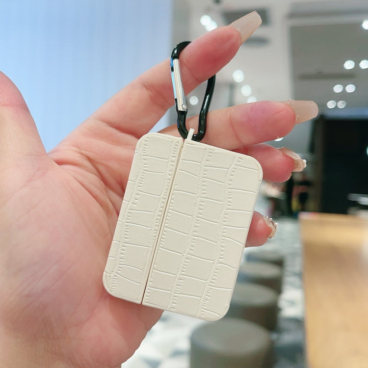 For AirPods 1 / 2 Crocodile Pattern Square Leather Earphone Case