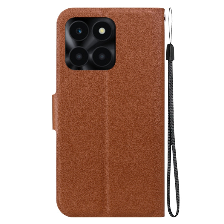 For Honor X6a Ultra-thin Voltage Magnetic Buckle Leather Phone Case