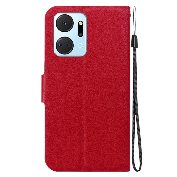 For Honor X7a Ultra-thin Voltage Magnetic Buckle Leather Phone Case