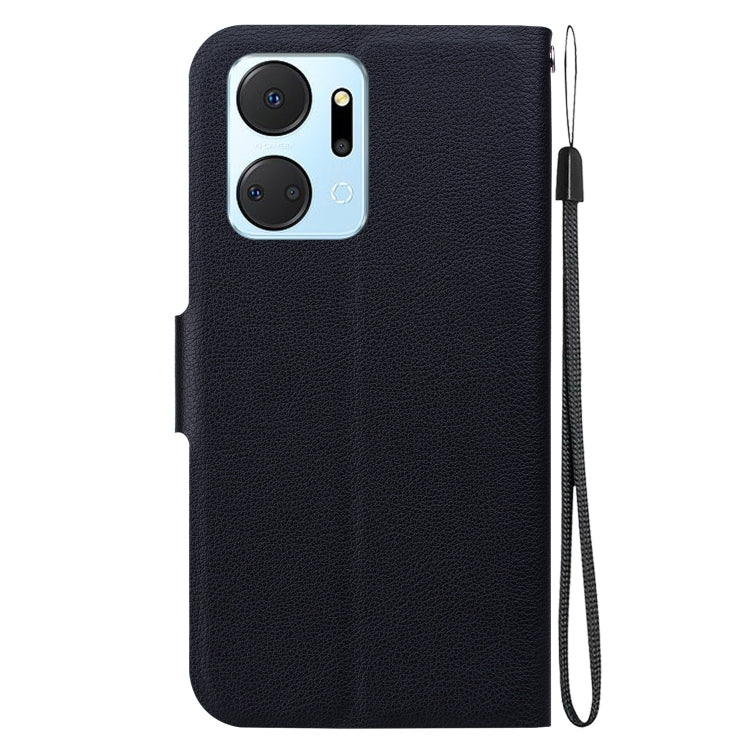 For Honor X7a Ultra-thin Voltage Magnetic Buckle Leather Phone Case