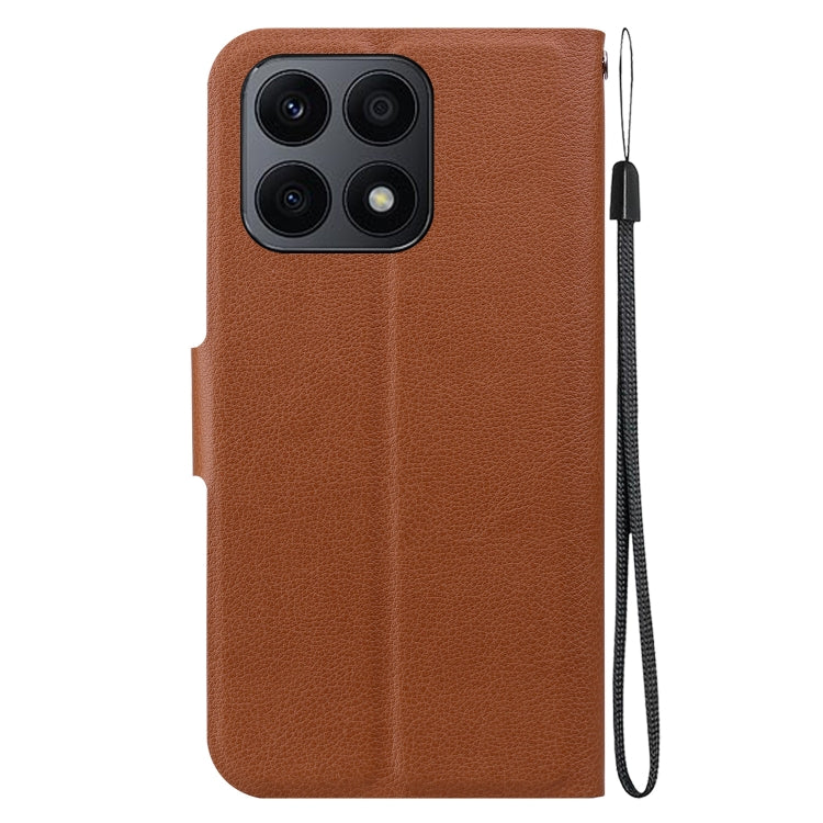 For Honor X8a Ultra-thin Voltage Magnetic Buckle Leather Phone Case