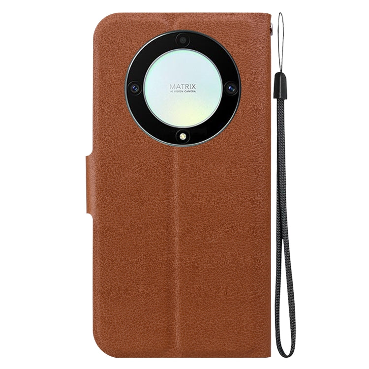 For Honor X9a Ultra-thin Voltage Magnetic Buckle Leather Phone Case