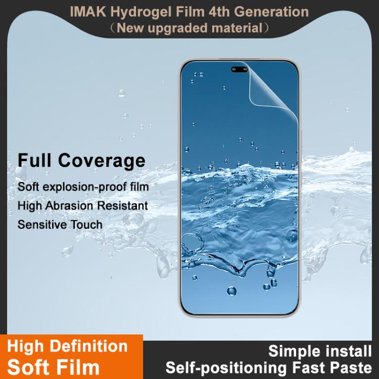 For Honor 400 Pro Global 160.8mm imak 4th Generation  Full Coverage Screen Hydrogel Film Protector