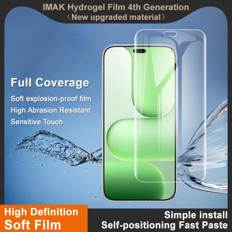 For Honor 600 Lite Global / X80i 5G imak 4th Generation  Full Coverage Screen Hydrogel Film Protector