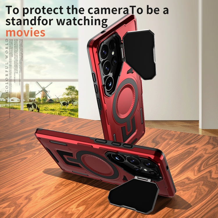 For Samsung Galaxy S24 FE 5G Shield Frame Holder MagSafe Phone Case