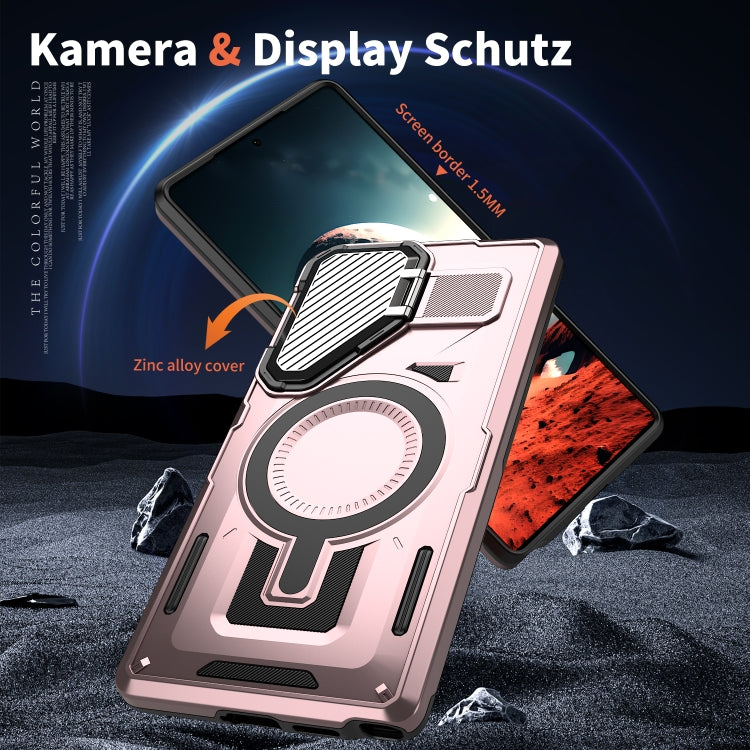 For Samsung Galaxy S24 FE 5G Shield Frame Holder MagSafe Phone Case