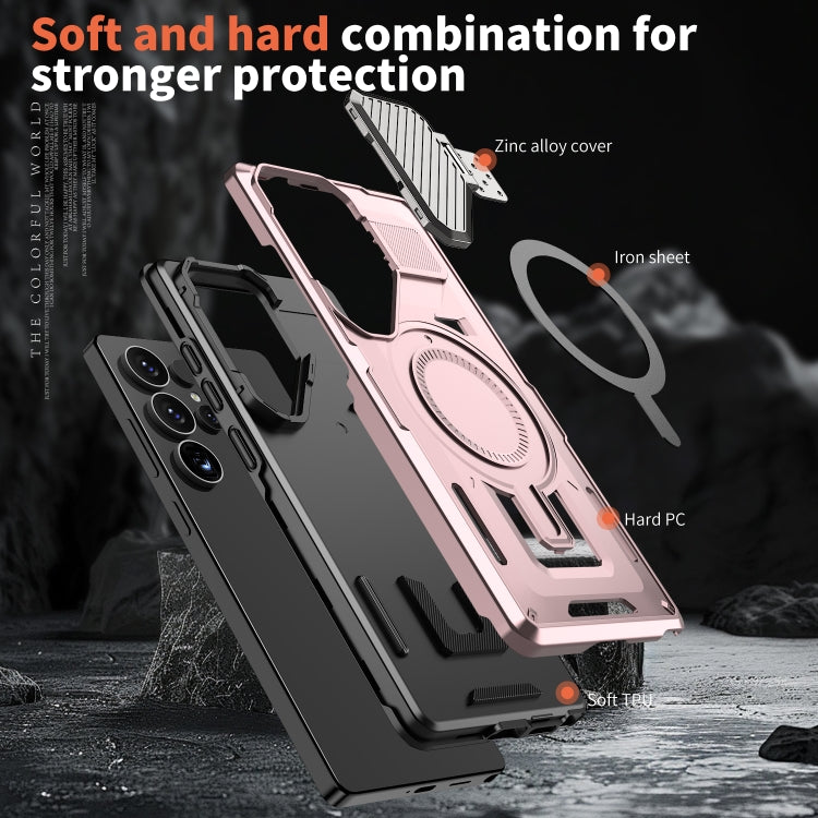 For Samsung Galaxy S24 FE 5G Shield Frame Holder MagSafe Phone Case