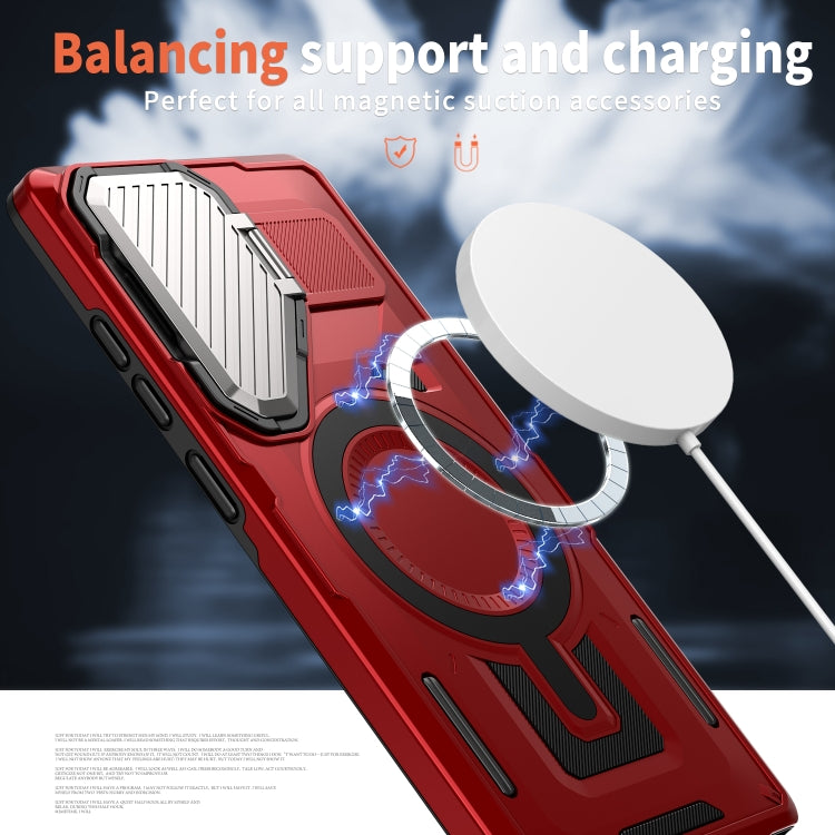 For Samsung Galaxy S23 FE 5G Shield Frame Holder MagSafe Phone Case