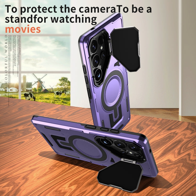 For Samsung Galaxy S23+ 5G Shield Frame Holder MagSafe Phone Case