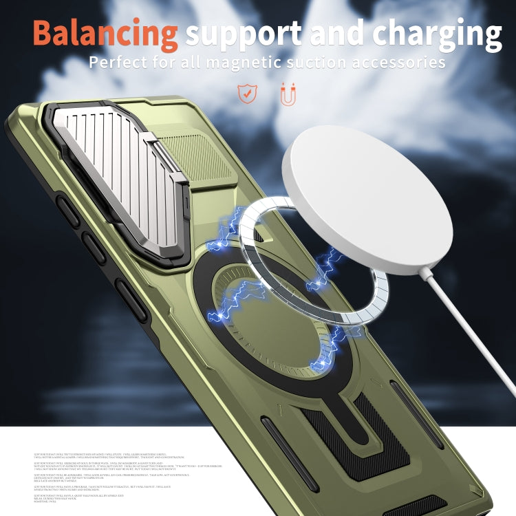 For Samsung Galaxy S23 5G Shield Frame Holder MagSafe Phone Case