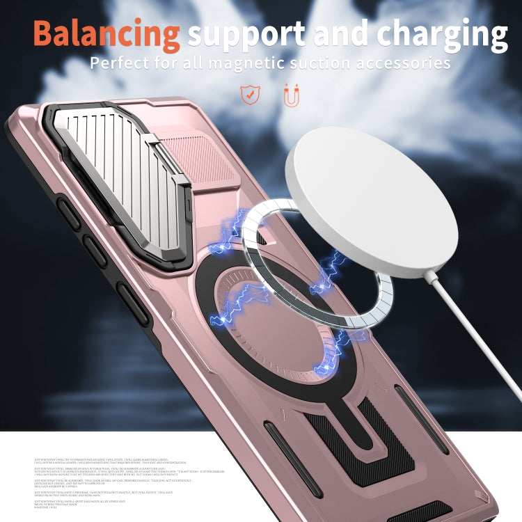 For Samsung Galaxy S23 5G Shield Frame Holder MagSafe Phone Case