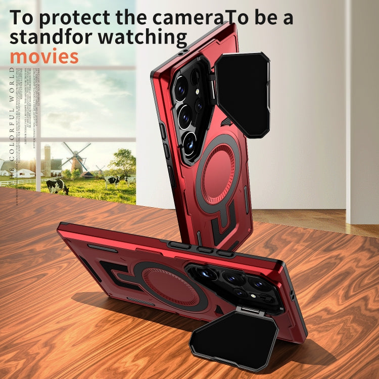 For Samsung Galaxy S23 Ultra 5G Shield Frame Holder MagSafe Phone Case