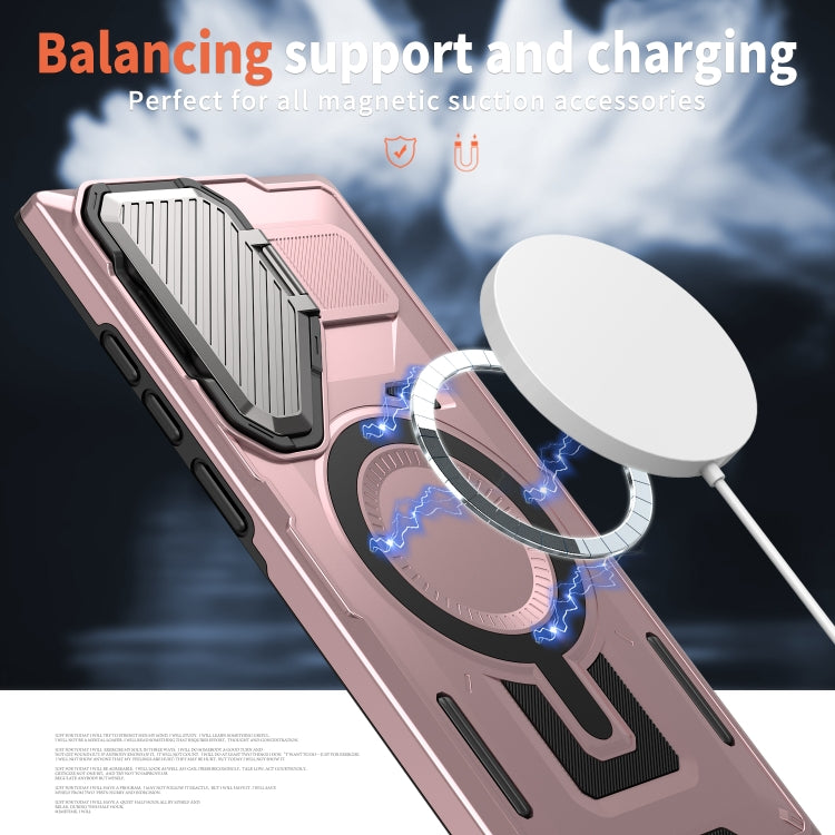 For Samsung Galaxy S23 Ultra 5G Shield Frame Holder MagSafe Phone Case