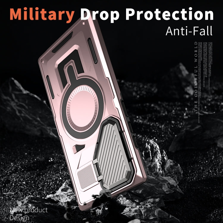 For Samsung Galaxy S23 Ultra 5G Shield Frame Holder MagSafe Phone Case