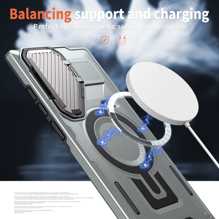 For Samsung Galaxy S23 Ultra 5G Shield Frame Holder MagSafe Phone Case