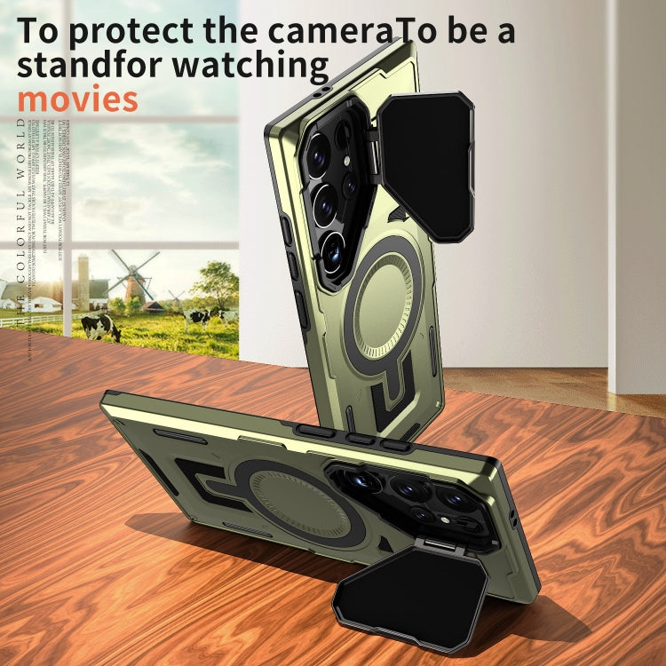 For Samsung Galaxy S22 Ultra 5G Shield Frame Holder MagSafe Phone Case
