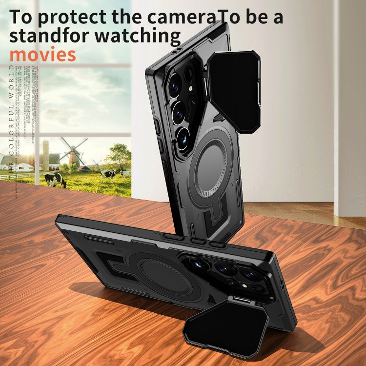 For Samsung Galaxy S22 Ultra 5G Shield Frame Holder MagSafe Phone Case