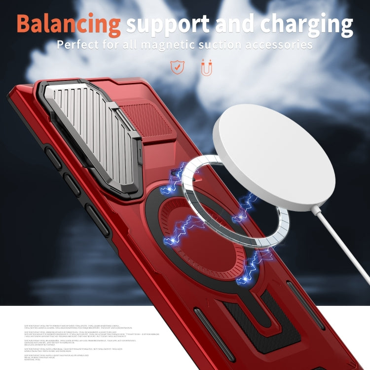 For Samsung Galaxy S22 Ultra 5G Shield Frame Holder MagSafe Phone Case