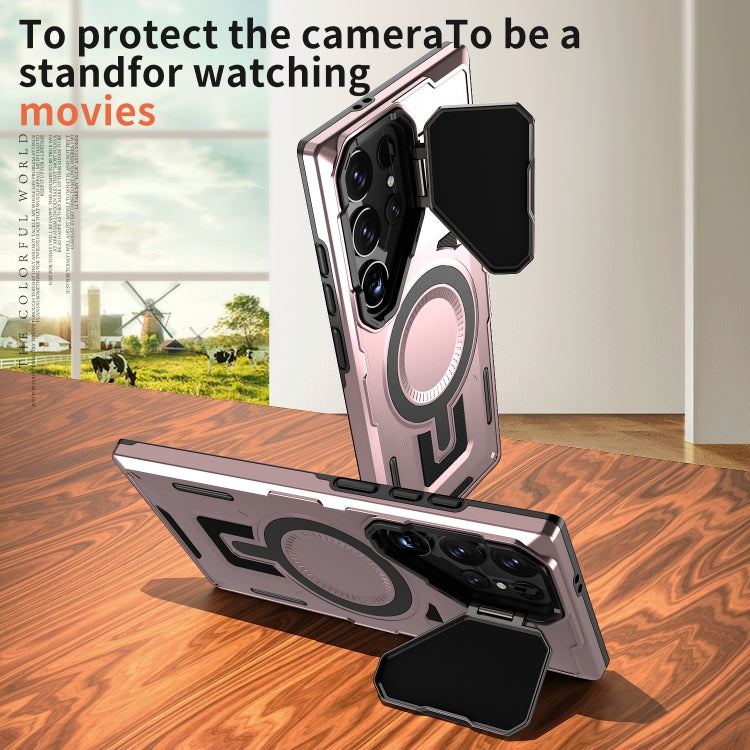 For Samsung Galaxy S22 Ultra 5G Shield Frame Holder MagSafe Phone Case