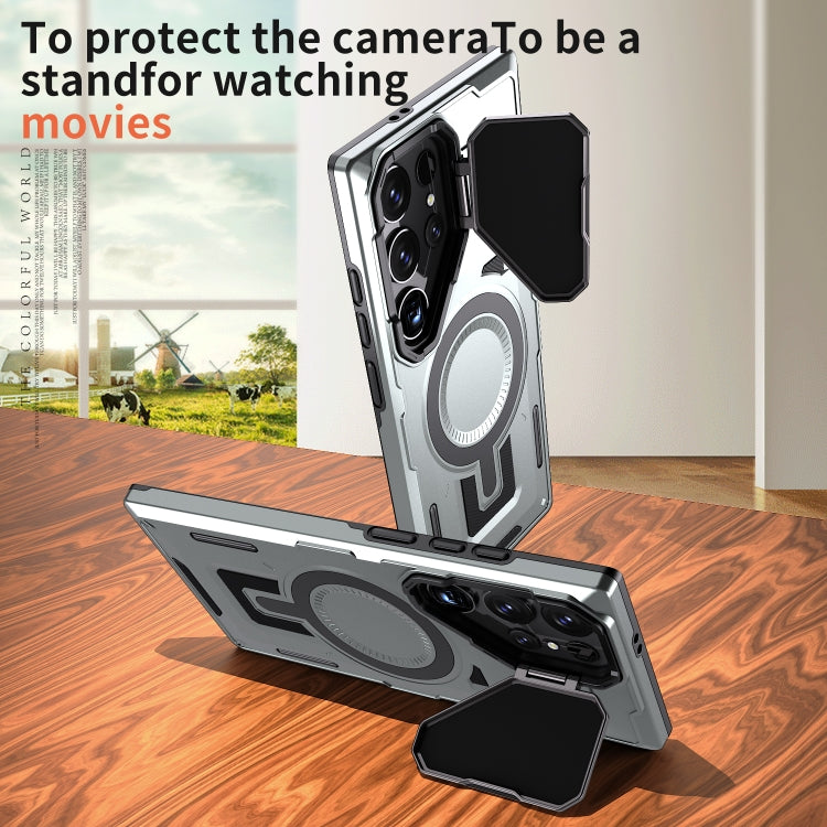 For Samsung Galaxy S22 Ultra 5G Shield Frame Holder MagSafe Phone Case