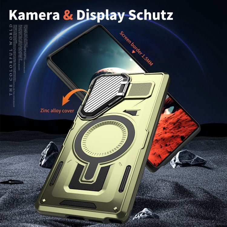 For Samsung Galaxy S25 Ultra 5G Shield Frame Holder MagSafe Phone Case