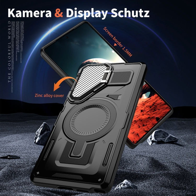 For Samsung Galaxy S25 Ultra 5G Shield Frame Holder MagSafe Phone Case