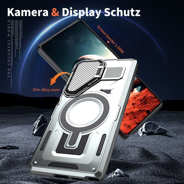 For Samsung Galaxy S25 Ultra 5G Shield Frame Holder MagSafe Phone Case