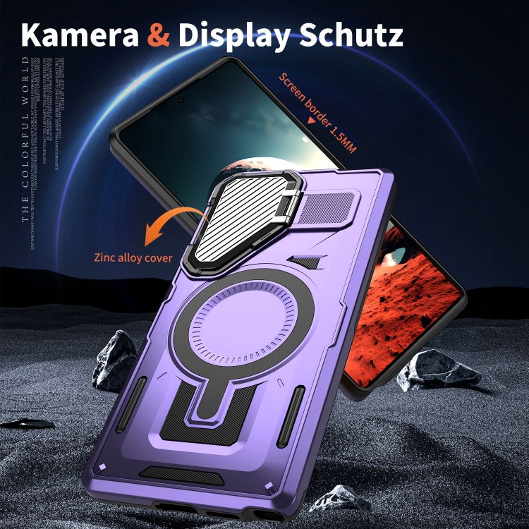 For Samsung Galaxy S25 Ultra 5G Shield Frame Holder MagSafe Phone Case
